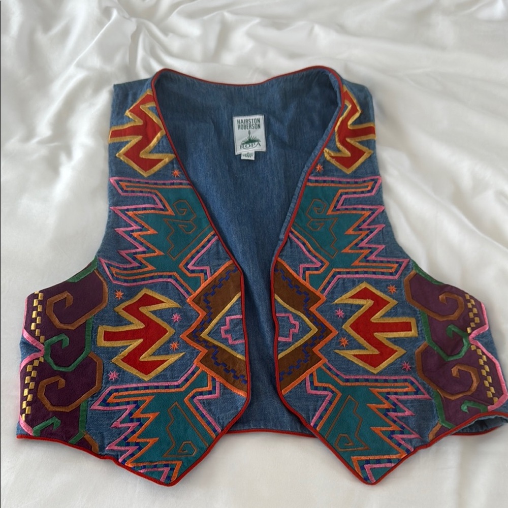 Colorful Geometric Patterned Vest